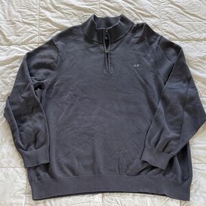 Vineyard Vines Charcoal Zip-Up Sweater